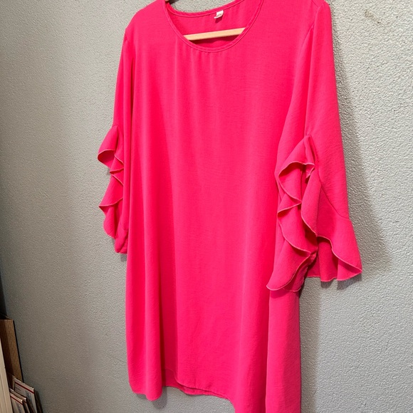 Hot pink shift dress size 2x - Picture 3 of 7